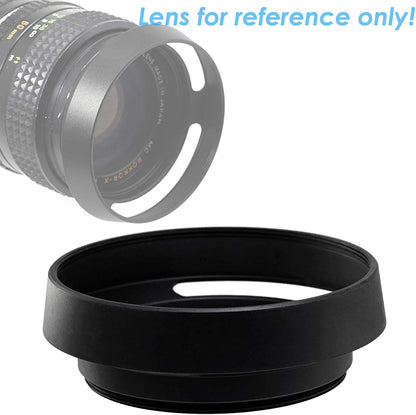[CLEARANCE] Pxel 49mm Metal Vented Lens Hood Screw Mount Curved for Camera Lens