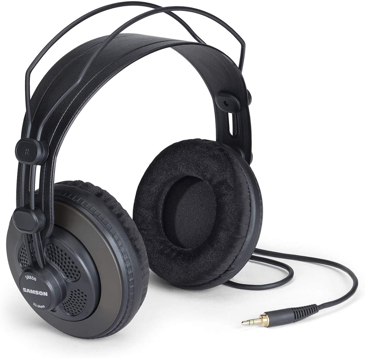 Samson SR850 Studio Wired Over-The-Ear Headphones with High Resolution Audio features (Available in Single or Pair) for Professional Recording and Hi-fi Monitoring