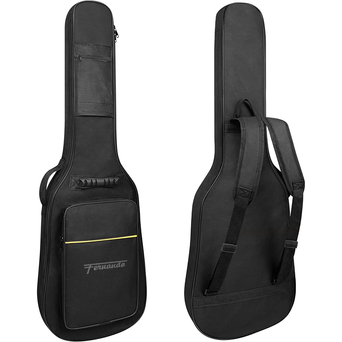 Fernando 47" GT-F1BASS Electric Bass Guitar Gig Bag with Foam Padding and Water Resistant Oxford Cloth Lining and Two Accessory Pockets