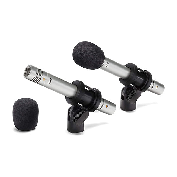 Samson C02 Pencil Cardioid Condenser Microphones with Gold Plated XLR Connectors (Available in Single and in Pair) for Studio, Recordings, Acoustics