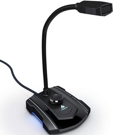[CLEARANCE] Maono AU-GM31 GM31 Plug and Play Gooseneck USB Omnidirectional Condenser Microphone with Mute Button Extended USB Port and LED Atmosphere Lights for Gaming, Youtube, Podcasting and Streaming