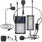 Uhuru by Maono AU-WM721 Professional Battery Powered Wireless UHF Lavalier Microphone with Bodypack Transmitter and Receiver for Interviews, Live Streaming, Dance Teaching, Youtube, Weddings