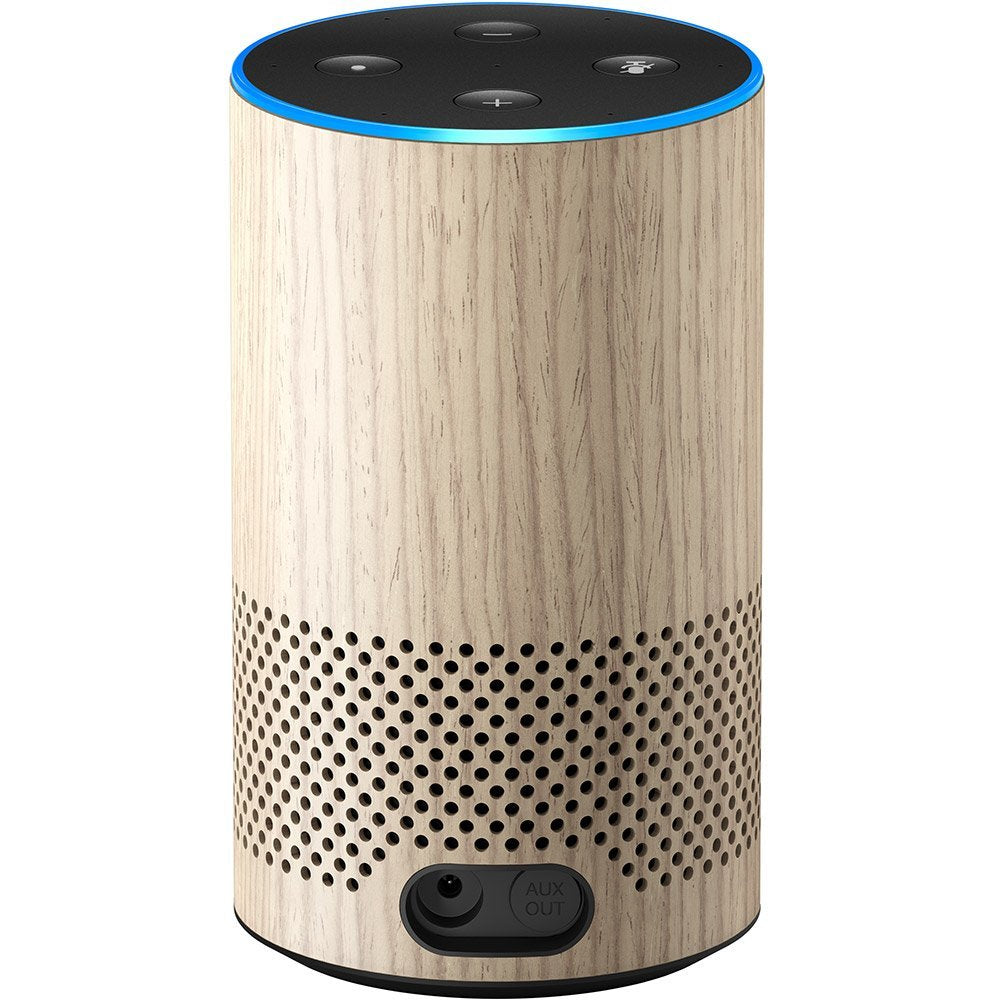 All New Amazon Echo 2nd Generation 2017 Oak with improved sound powered by Dolby
