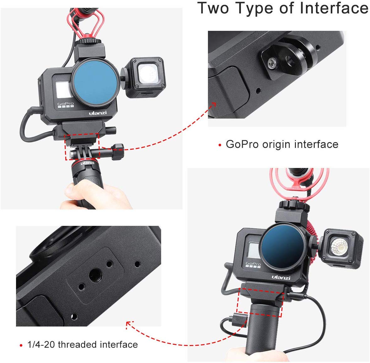 ᐅ • Ulanzi - Cache batterie avec port de chargement pour GoPro Hero 8