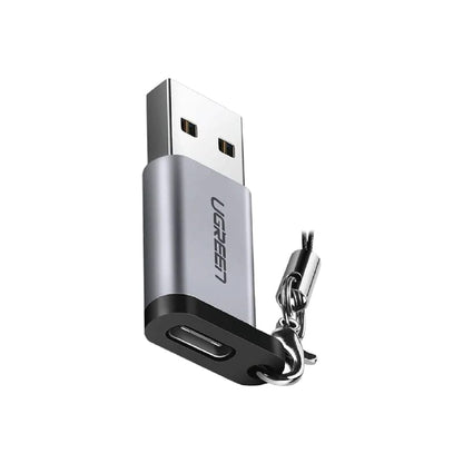 UGREEN Type C Female to USB A 3.0 Male Adapter Plug with Lanyard and Keychain Loop for PC and Mobile | 50533