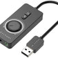 [CLEARANCE] Vention USB 2.0 External Stereo 1-Meters Sound Adapter Card (CDRBB) with Volume Control and LED Indicator for PC, Laptops, Earphones, Speakers, Playstation