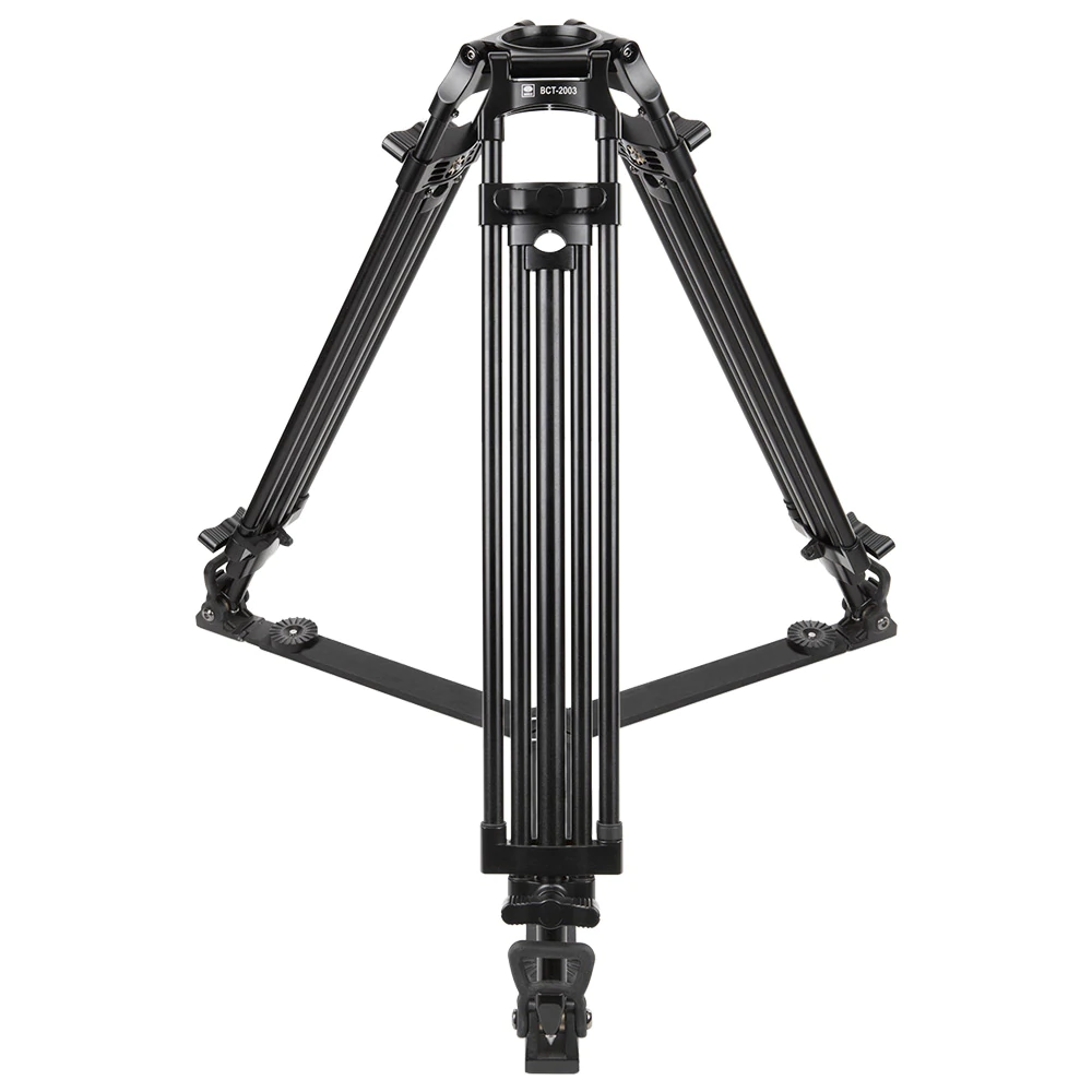 Sirui Professional Aluminum Video Tripod with 75mm Bowl 22lb Payload (Head Not Included) (BCT-2003) for Photography and Videography