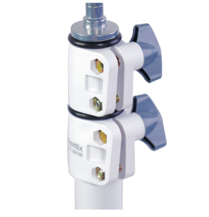 Phottix PX280W Air-Cushioned Light Stand 280cm / 110" Adjustable Extended Height and Aluminum and Powder Coated (White)