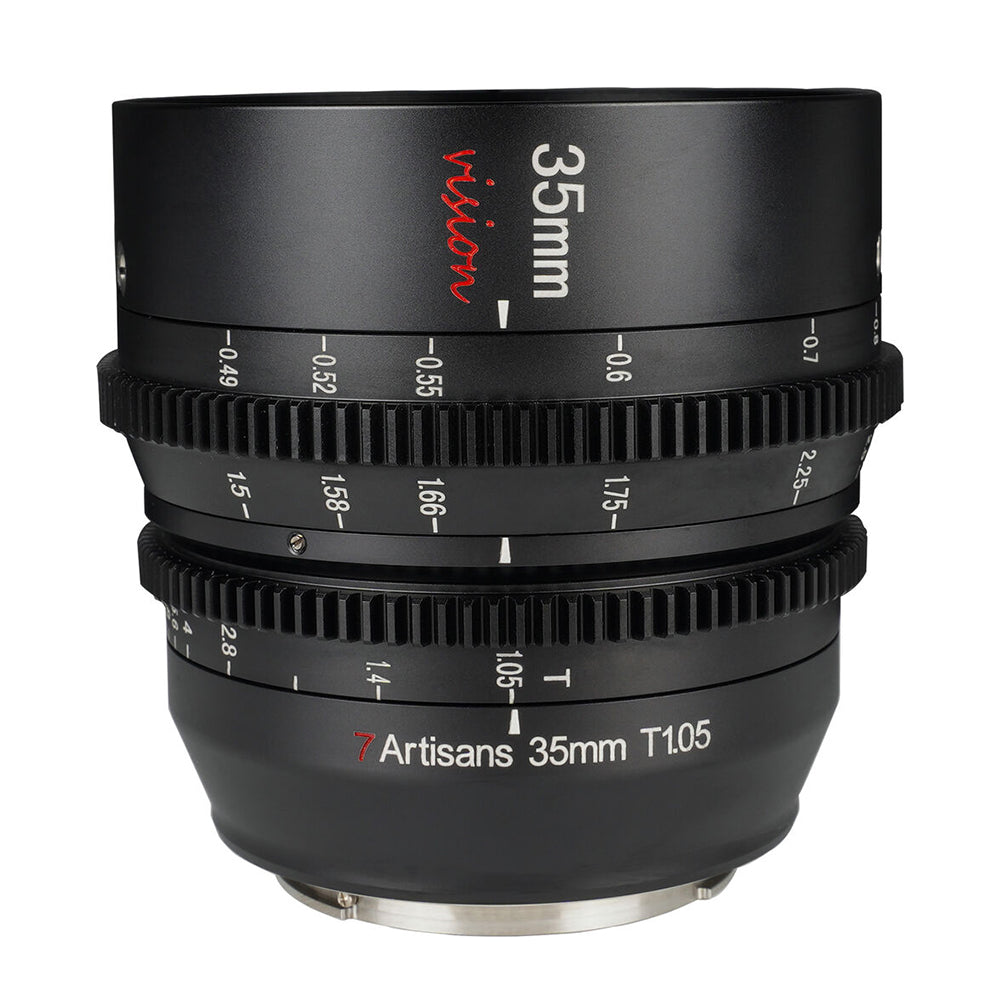 7Artisans Vision 35mm T1.05 Photoelectric MF Manual Focus Cine Lens for APS-C Format Sensors, ED Glass and All-Metal Shell Design for Canon EOS-R RF Mount Mirrorless Cameras