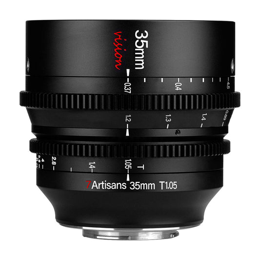 7Artisans Vision 35mm T1.05 Photoelectric MF Manual Focus Cine Lens for APS-C Format Sensors, ED Glass and All-Metal Shell Design for Canon EOS-R RF Mount Mirrorless Cameras