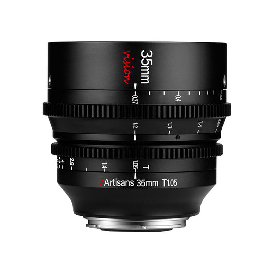 7Artisans Vision 35mm T1.05 Photoelectric MF Manual Focus Cine Lens for APS-C Format Sensors, ED Glass and All-Metal Shell Design for Leica L Mount Mirrorless Cameras