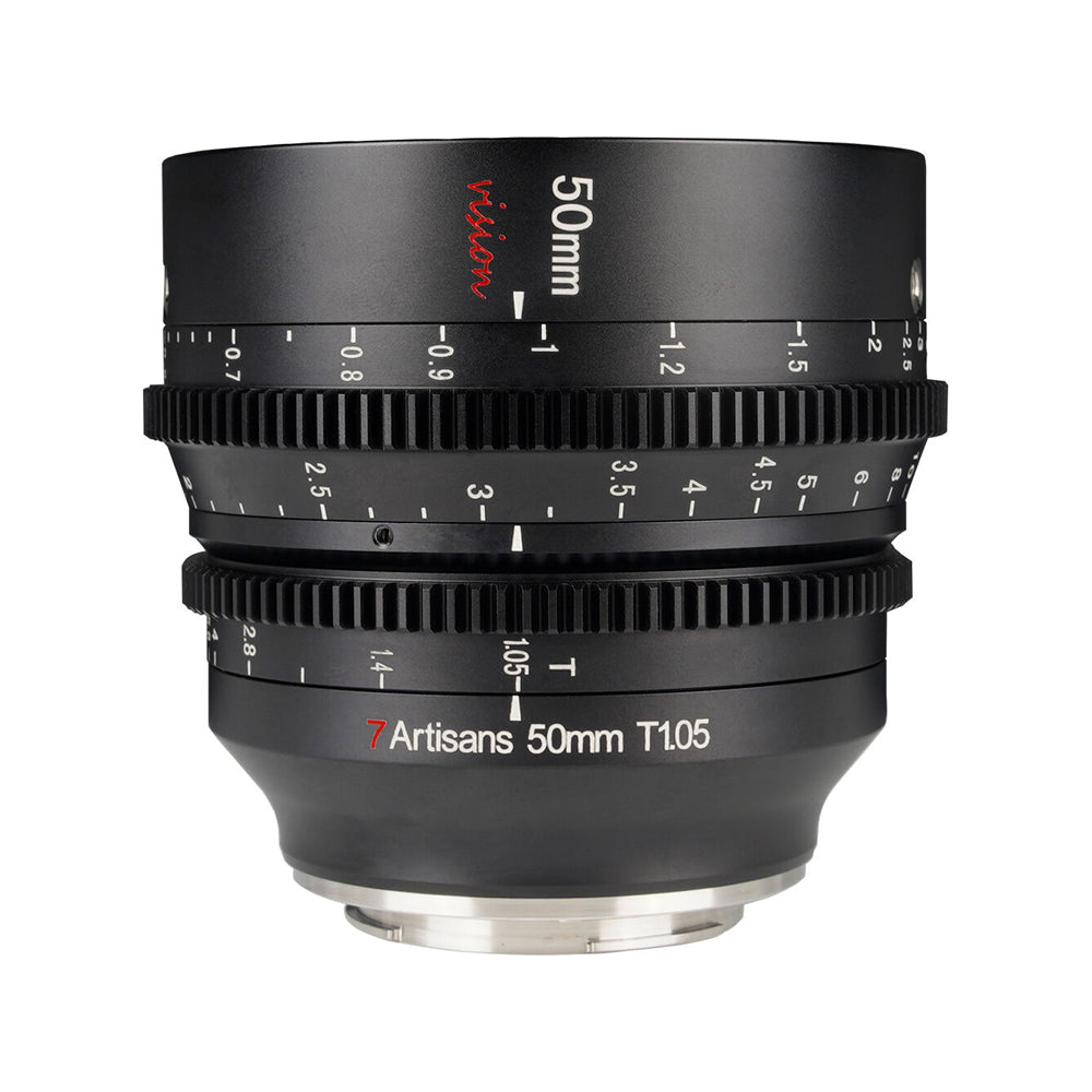 7Artisans Vision 50mm T1.05 Photoelectric MF Manual Focus Cine Lens for APS-C Format Sensors, ED Glass and All-Metal Shell Design for Canon EOS-R RF Mount Mirrorless Cameras