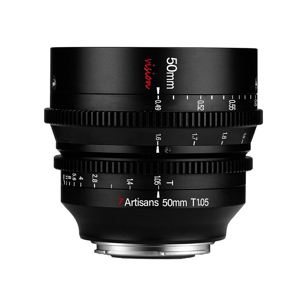 7Artisans Vision 50mm T1.05 Photoelectric MF Manual Focus Cine Lens for APS-C Format Sensors, ED Glass and All-Metal Shell Design for FUJIFILM X Mount Mirrorless Cameras (Black)