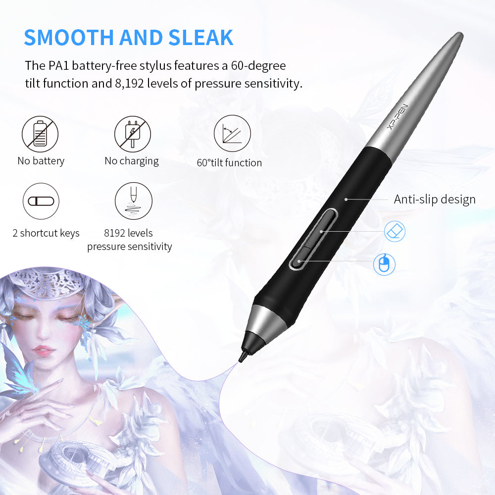 XP-Pen Deco Pro Medium Wireless 11in x 6in Ultrathin Connection Graphic Drawing Pen Tablet with Bluetooth, Double-Wheel Toggle, 8 Express Hotkeys and A41 Battery-Free 8192 Levels Pressure Sensitive Stylus for Digital Arts