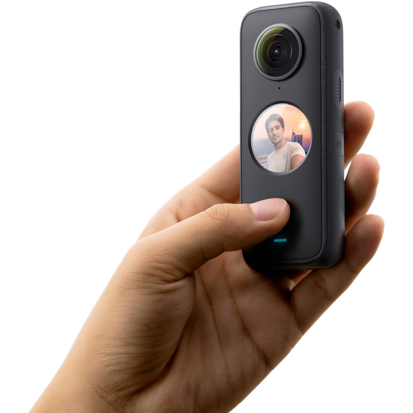 Insta360 ONE X2 Pocket 360 Camera Waterproof Steady Cam 5.7K 30fps with Stabilization, AI Editing, Deep Track, HDR Support, 4 Mics