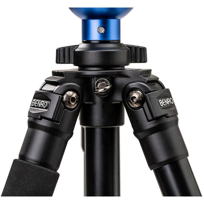 Benro A1573FS2PRO Aluminum Tripod with S2 PRO 60mm Flat Base Video Head, 2.5kg Load Capacity, 157cm Max Height, Sliding Camera Plate