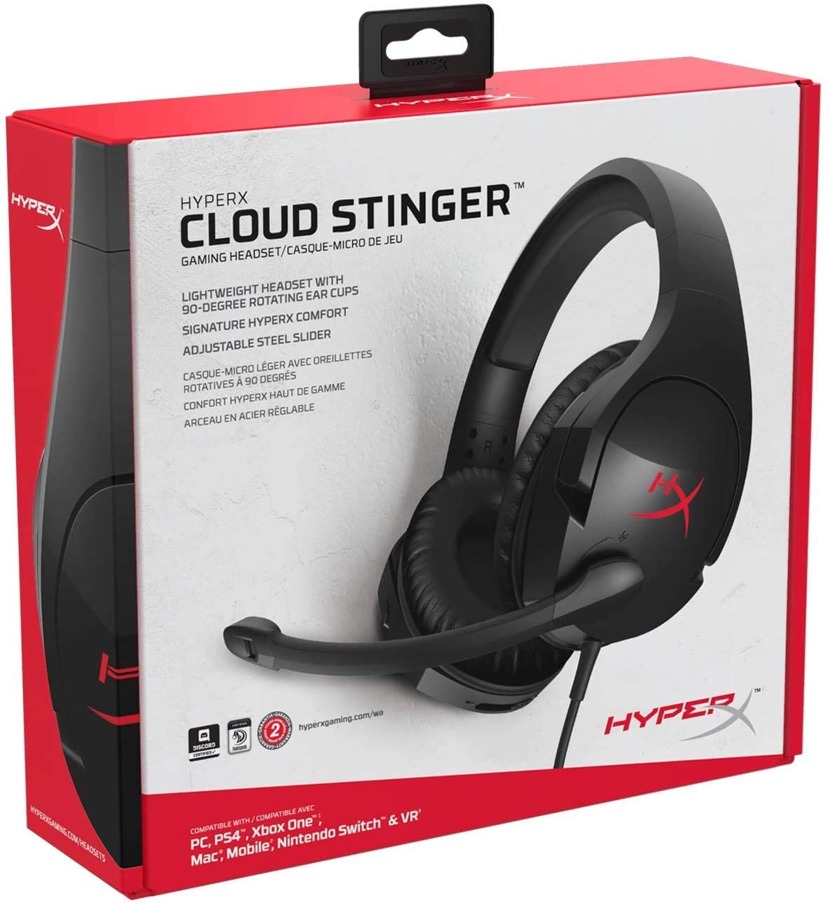 HyperX HX-HSCS-BK/AS Cloud Stinger Gaming Headset with Comfortable