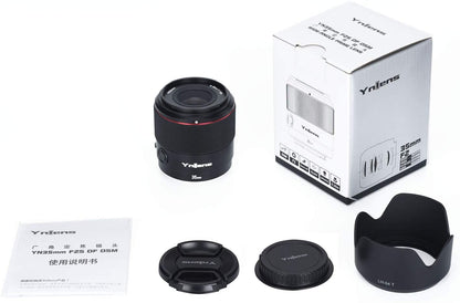 Yongnuo 35mm F2.0S DF DSM Auto Focus Wide Angle Prime Lens for Sony, F2 Large Aperture Full Frame APS-C for Sony E Mount Camera YN35MM