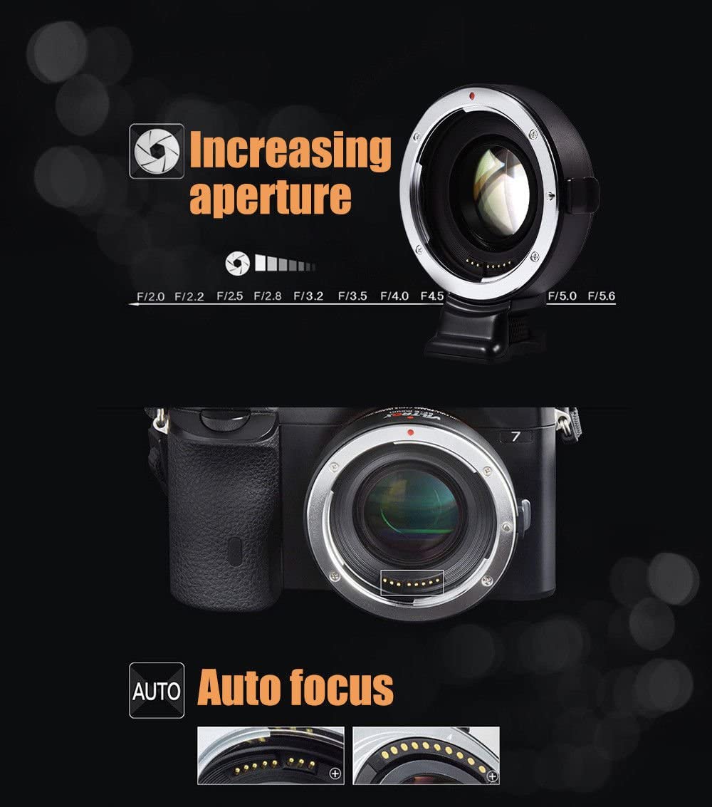 VILTROX EF-E II Autofocus Adapter for Canon EF Lens to Sony E-Mount Camera (VERSION 2)