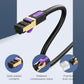 Vention CAT7 Ethernet Round Cable SSTP 0.5-Meter Patch Cable 10Gbps 600MHz Super Speed LAN Network Wire Cord for Internet Router PC Modem (ICDB)