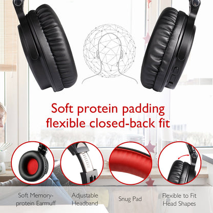 [CLEARANCE] OneOdio Pro M Wireless Gaming Noise Cancelling Headphones (Over The Ear Headphones with Mic, 30 Hours Battery Life) Foldable Ergonomic Design