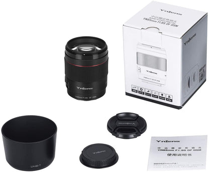 Yongnuo YN85MM F1.8S DF DSM Auto Focus Wide-Angle Prime Lens Full Frame APS-C Frame Portrait Lens Compatible with Sony E-Mount Camera