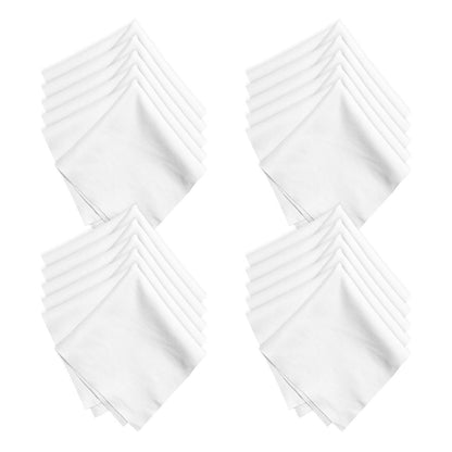 K&F Concept 20pcs Microfiber Cleaning Cloth Kit, 15X15cm White Dry-in Vacuum Wrapped for Camera Lens