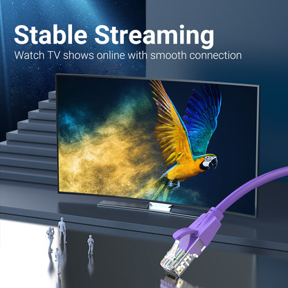 Vention CAT6 Ethernet Round Cable UTP Patch 1000Mbps 250Mhz LAN Network Wire Cord for Internet Router PC Modem