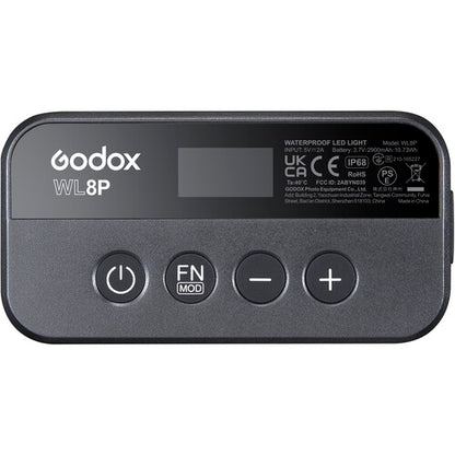 Godox WL8P Waterproof 2400-8500K LED Light with 2900mAh Battery for Bad Weather and Underwater