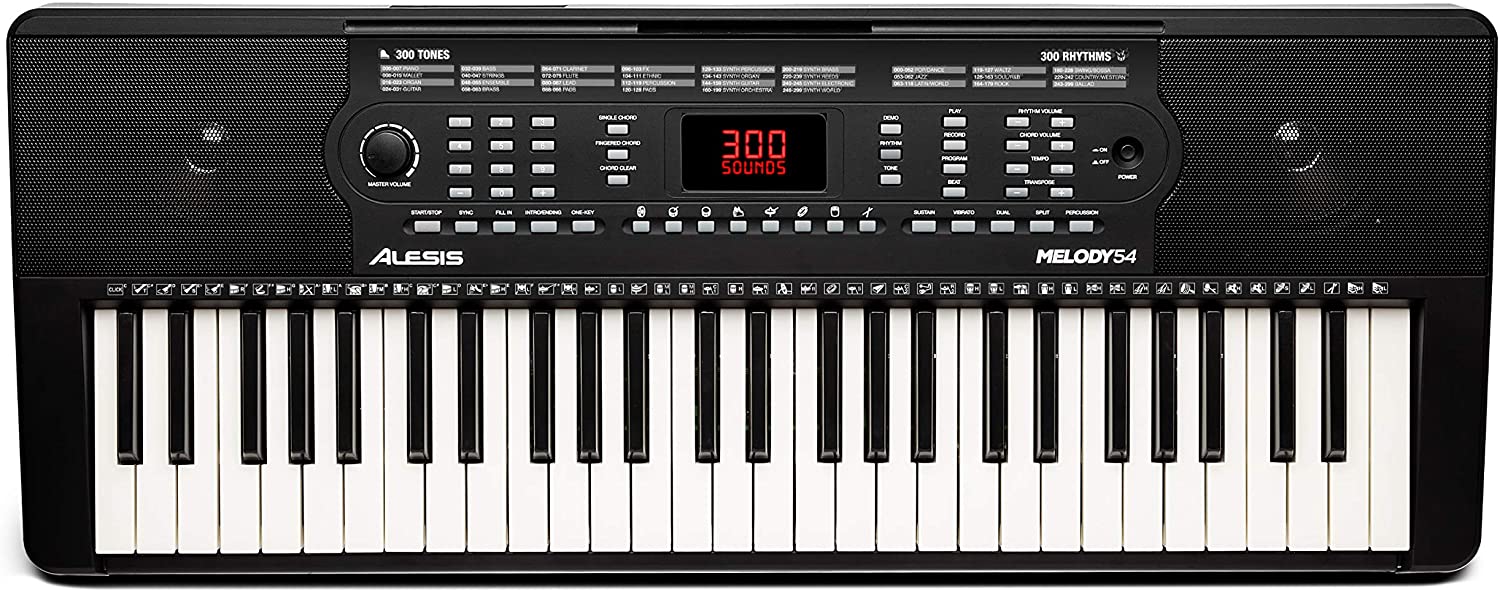 Alesis Melody 54 - Electric Keyboard Digital Piano with 54 Keys, Speakers,  300 Sounds, 300 Rhythms, 40 Songs, Microphone and Piano Lessons - Yahoo  Shopping