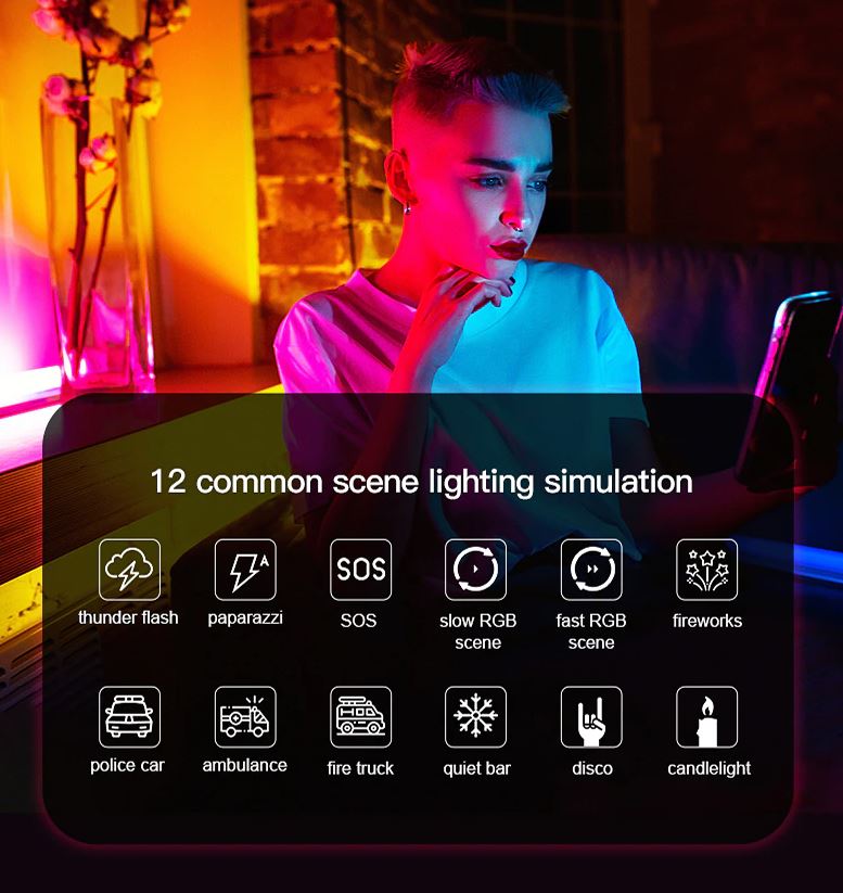Luxceo P8 RGB LED RGB Light Stick Waterproof IP68 Remote & App Control Fill Light for Photography