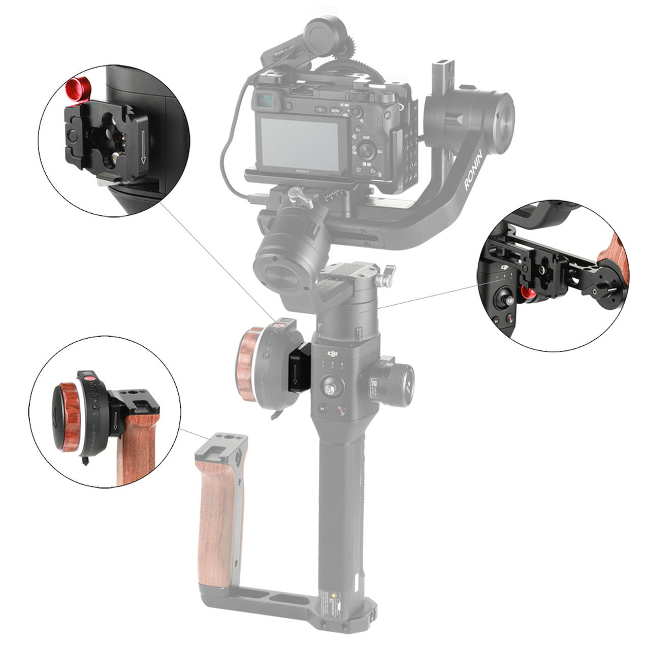 SmallRig Quick Release Mounting Clamp for Tilta Nucleus-Nano Wireless Focus Handwheel Controller with Quick Release Lever FAQ2323