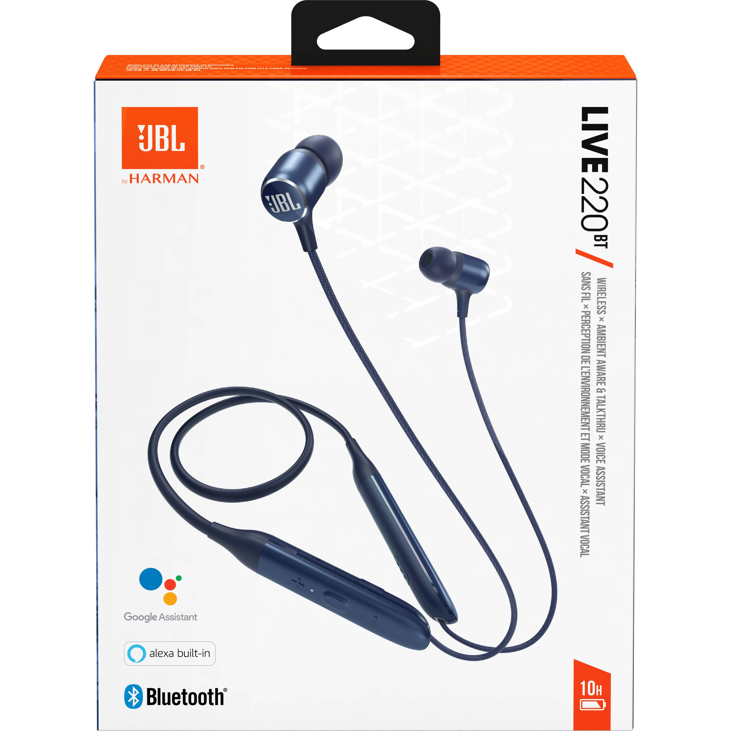 JBL LIVE 220BT Wireless Neckband In Ear Headphones Bluetooth 4.2