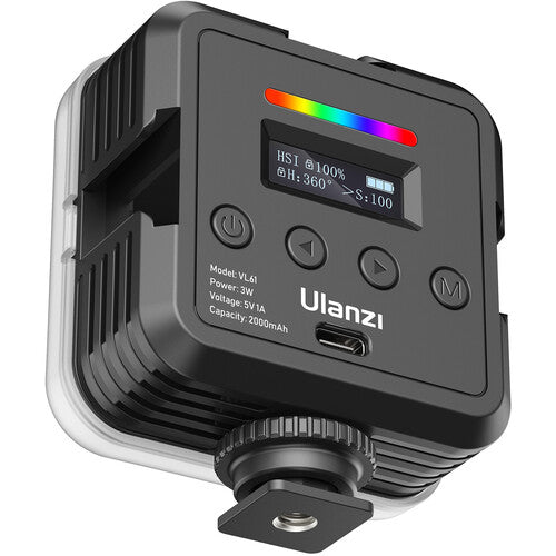 Ulanzi VL61 RGB 2500-8500K LED Video Fill Light for Indoor Outdoor Photoshoots | 2520