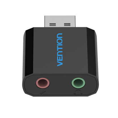 [CLEARANCE] Vention USB 2.0 A Male to 3.5mm Male Nickel Plated (VAB-S17-B) Audio Converter for Laptops, PC, Earphones, Headphones