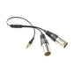 Saramonic SR-UM10-CC1 3.5mm TRS to Two XLR Male Output Y Cable for Wireless Mic Systems