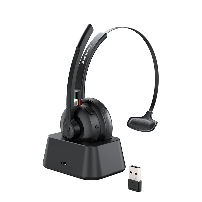 Tribit CallElite 81 Wireless Bluetooth 5.0 Headset for Hands-Free Home and Office VOIP Calls