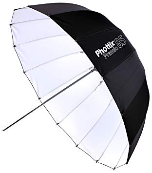 Phottix Premio Reflective Umbrella 85cm or 33 Inches - Black and White