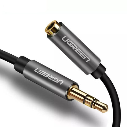 [CLEARANCE] UGREEN 3.5mm AUX Male to Female Gold-Plated Aluminum Extension Cable with HiFi Stereo Audio for Laptop, PC, Smartphone (5M)