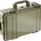 Pelican Flightline Waterproof Carry-on-Case with Yellow/Black Divider Set and Wheels (OLIVE DRAB GREEN) | Model - 1510