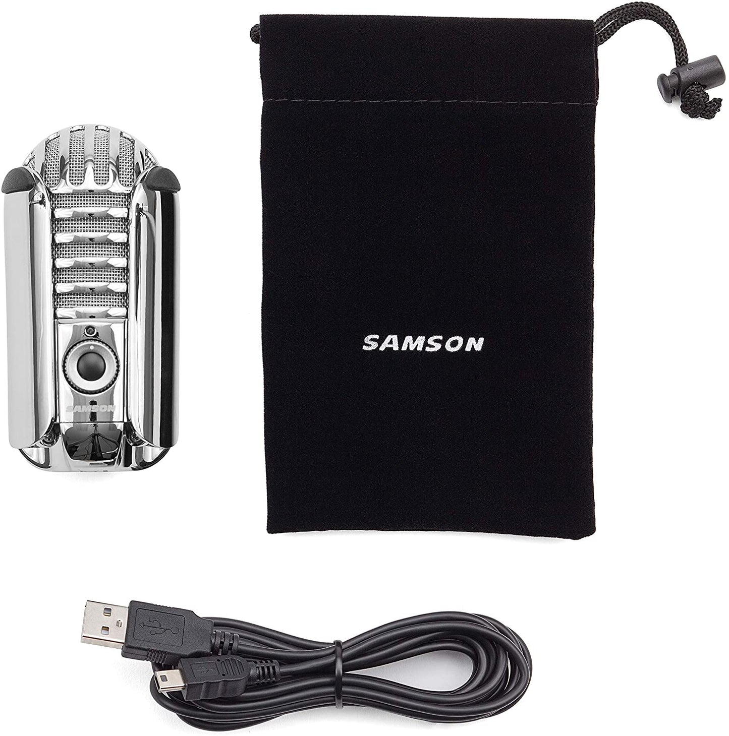 Samson Meteor Mic USB Studio Condenser Microphone Video Livestream Podcasting (Silver and Black)