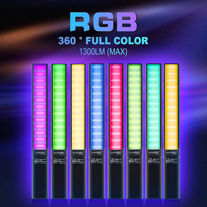 [CLEARANCE] Luxceo P6 RGB LED Video Light Wand with 12 Lightning Control Mode Night Day Photography Photoshoot