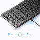 iClever GKA2-01B 2.4GHz 15 x 5 Inch Wireless Rechargeable Keyboard and Number Pad with Mac and Windows Compatibility GKA2 01B