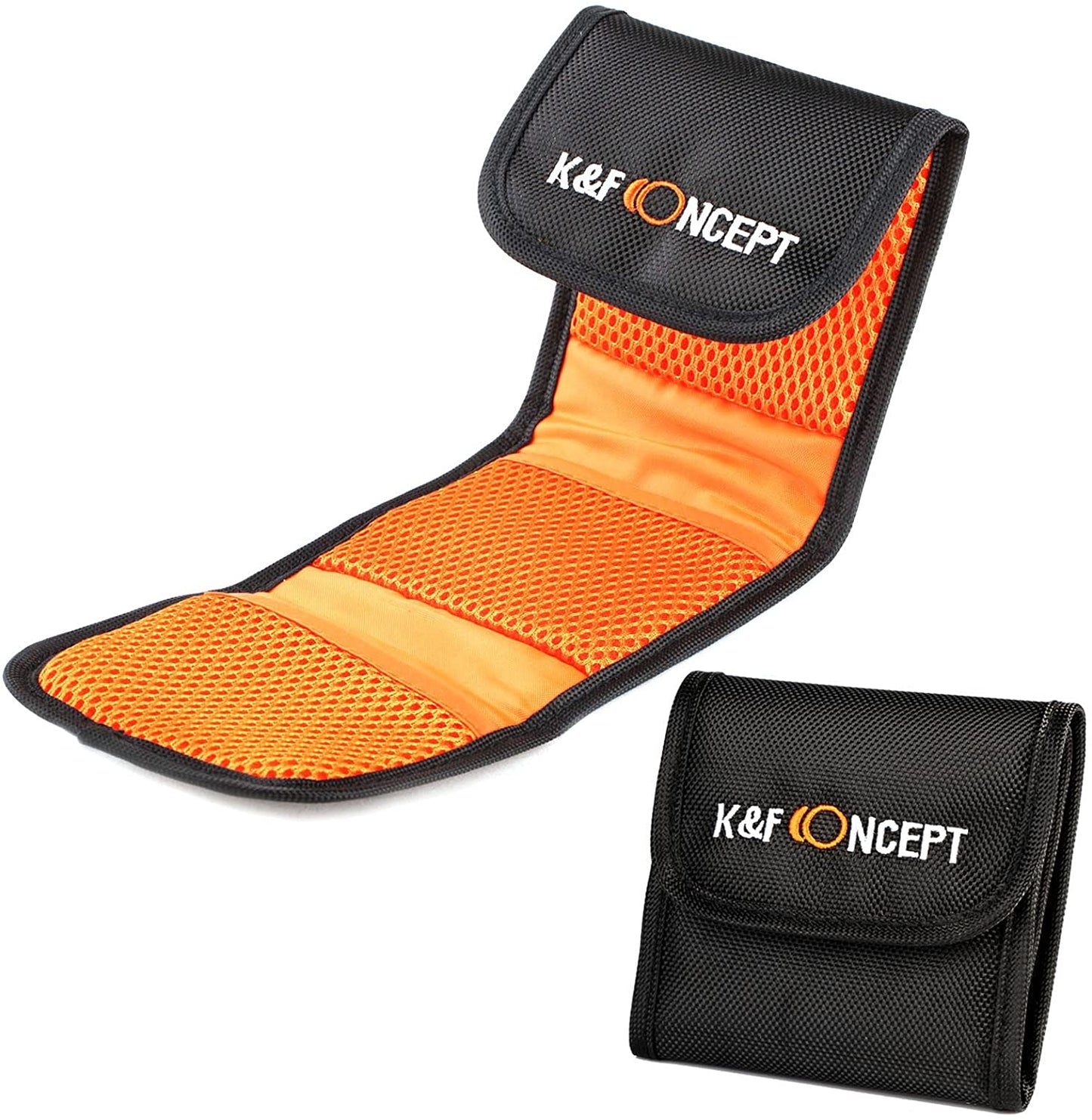 K&F Concept 3-Pocket Small Lens Filter Bag for up to 77mm Camera Lens Filter Holder Wallet Case