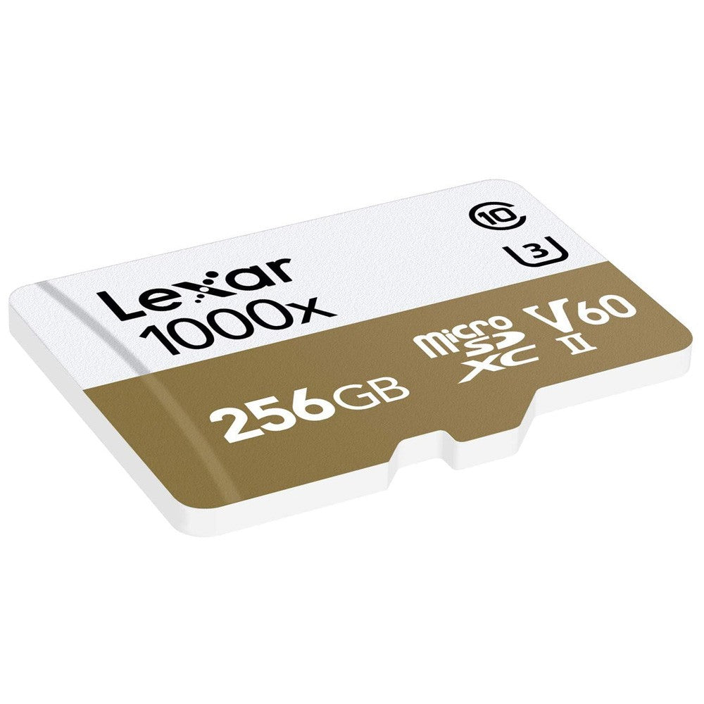 Lexar 256GB 1000X MicroSDHC UHS-II, Upto 150MB/s Read 90MB/s Write C10 V60 U3 LSDMI256CB1000A