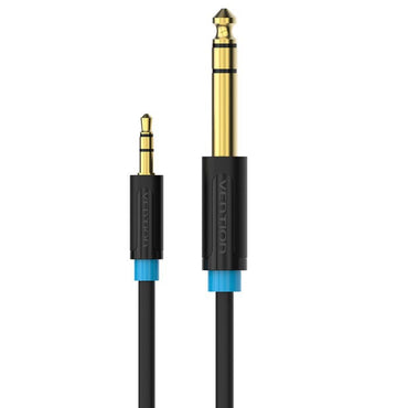 Vention 6.5mm Male to 3.5mm Male 1-Meter Gold Plated (BAB) Audio Cable for Amplifiers, Sound Box, Microphones, Laptops, Mobile Phones