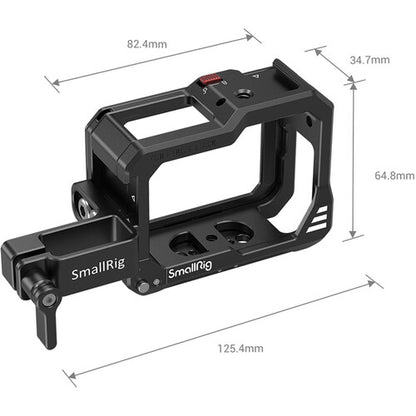 [CLEARANCE] SmallRig 3088 Lightweight Formfitting Cage with 1/4"-20 Threads, Two Shoe Mounts for GoPro HERO9 Vlog Kit, Black