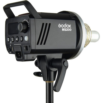 Godox MS200-V 5800K LED 200Ws Portable Studio Flash Monolight with Bowens S Accessory Mount, Guide Number 174', 2.4G Wireless Radio X System, and Built-in Modeling Light for Camera & Photography