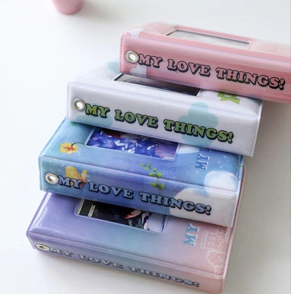 [CLEARANCE] Pikxi Cute Lovely Photo Album 36 Pockets 2.5 x 3.9 Inch Pictures Holder (White, Purple, Pink, Blue)