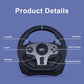 PXN V9 PC Driving Wheel, 900 Degree Vibration Racing Steering Wheel Set with Clutch and Shifter for PC, PS3, PS4, Xbox one/Xbox Series S&X, Switch